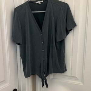 Green Envelope Charcoal Button-Down Shirt